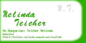 melinda teicher business card